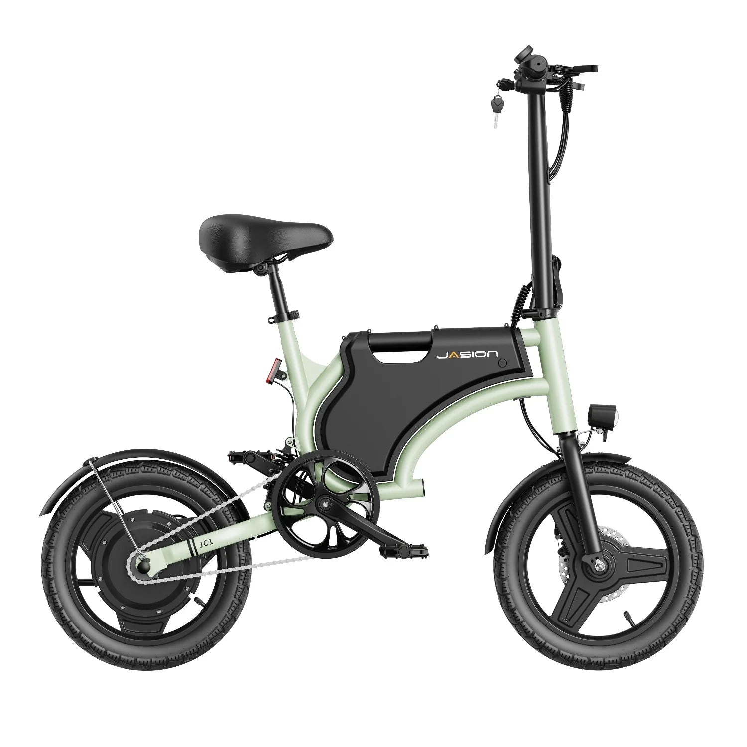 Vélo électrique JASION JC1 – 250W Batterie 36V5.2Ah Pneus 14 Pouces Freins à Disque - Vert