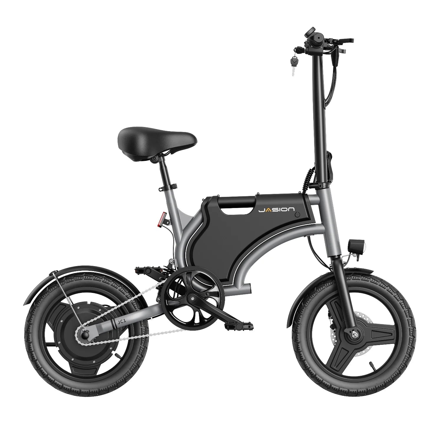 Vélo électrique JASION JC1 – 250W Batterie 36V5.2Ah Pneus 14 Pouces Freins à Disque - Gris