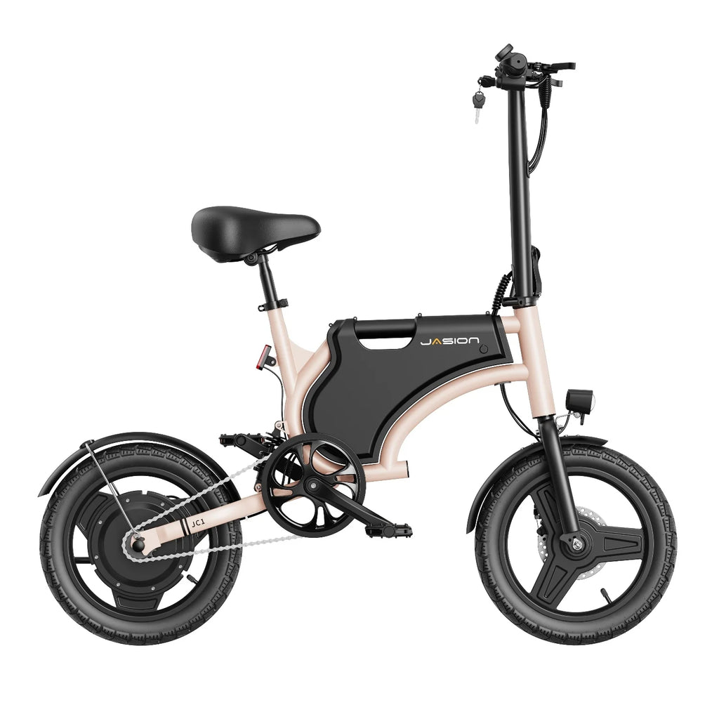 Vélo électrique JASION JC1 – 250W Batterie 36V5.2Ah Pneus 14 Pouces Freins à Disque - Rose