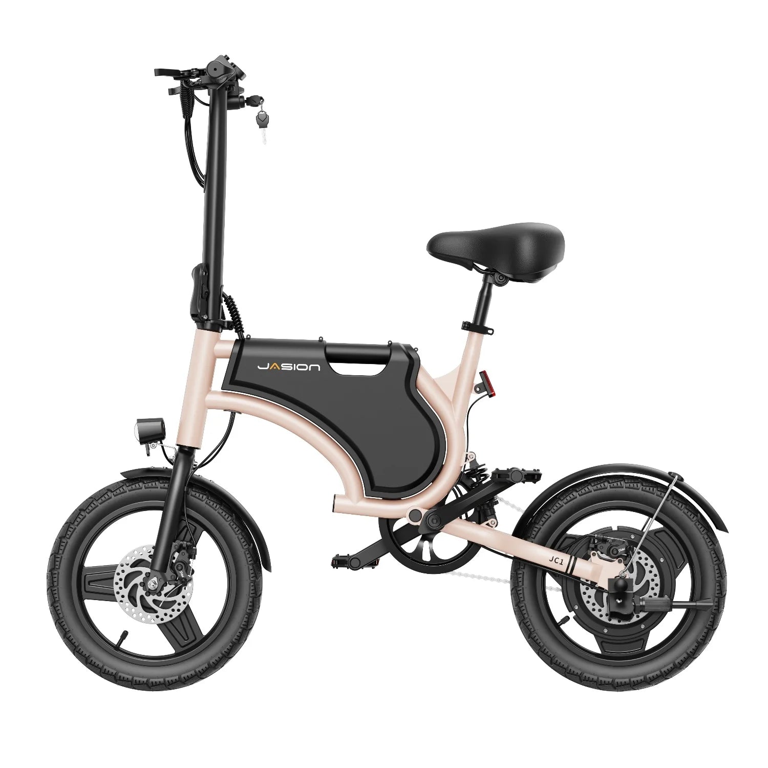 Vélo électrique JASION JC1 – 250W Batterie 36V5.2Ah Pneus 14 Pouces Freins à Disque - Rose