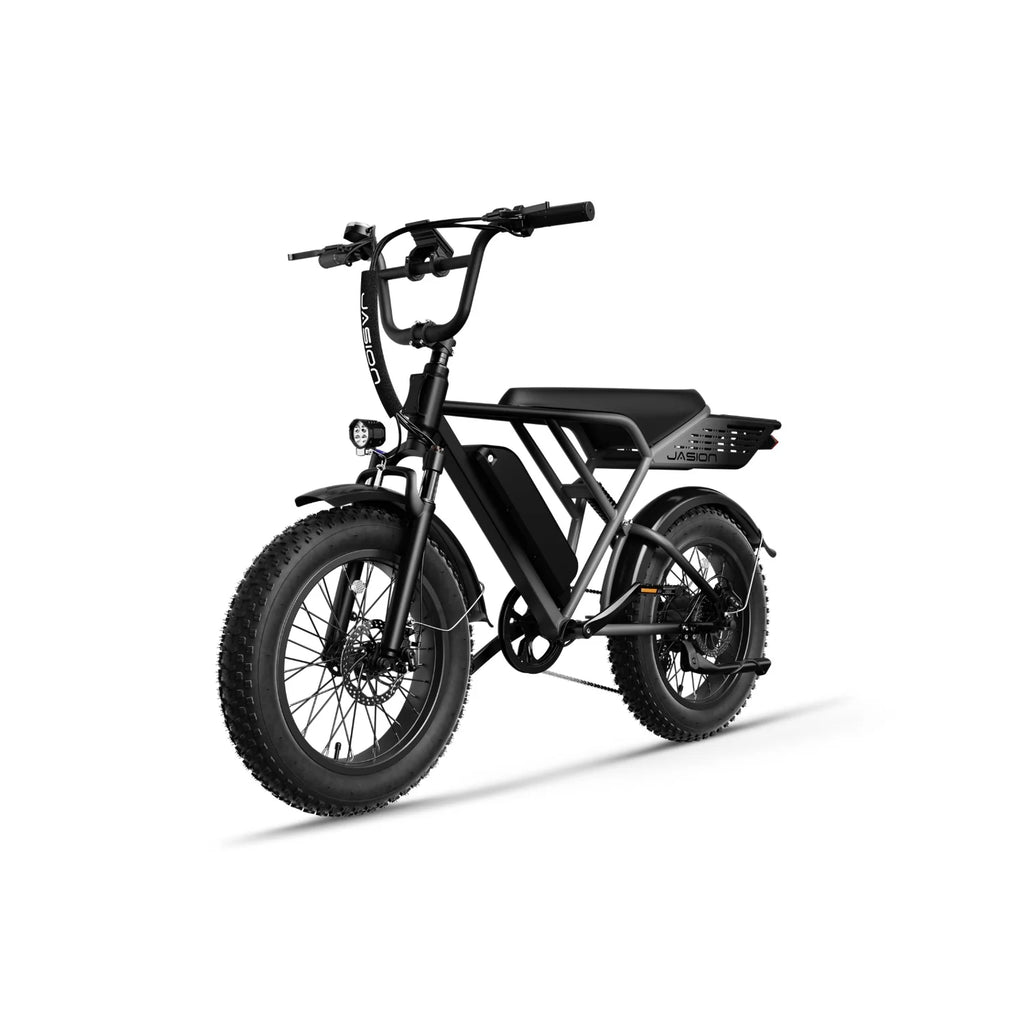 JASION RetroVolt Vélo Électrique - 500W Batterie 48V12.5Ah Pneus 20 Pouces Freins à Disque - Gris