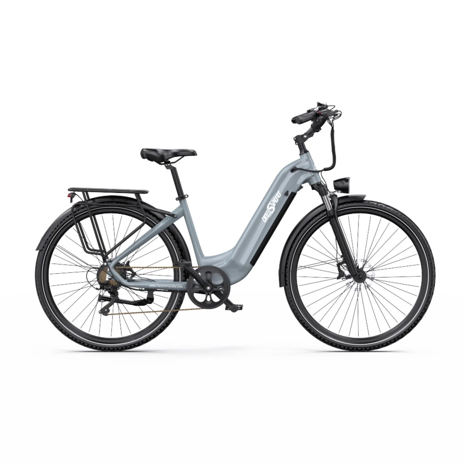 Vélo Électrique ONESPORT OT05 PRO - Moteur 250W Batterie 36V22.5AH Pneus De 28 Pouces Freins à Disque - Gris