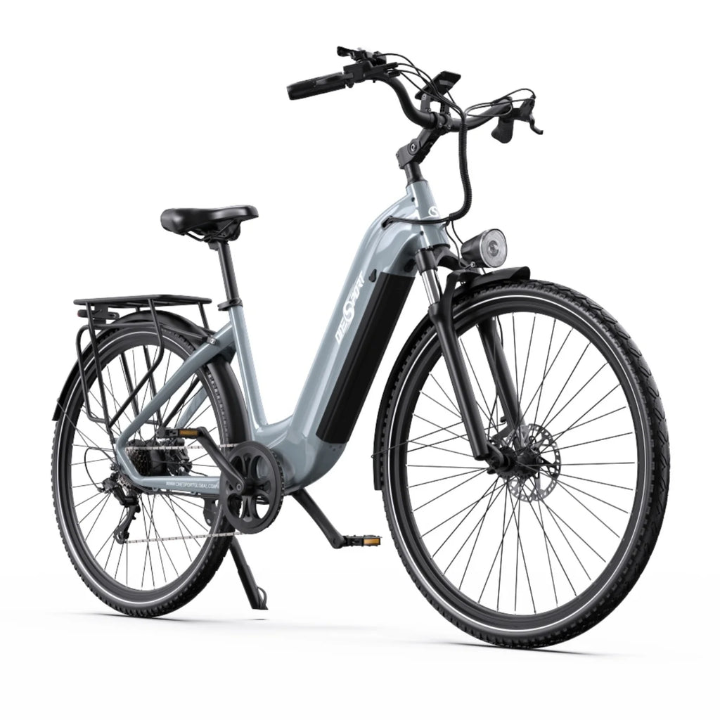 Vélo Électrique ONESPORT OT05 PRO - Moteur 250W Batterie 36V22.5AH Pneus De 28 Pouces Freins à Disque - Gris