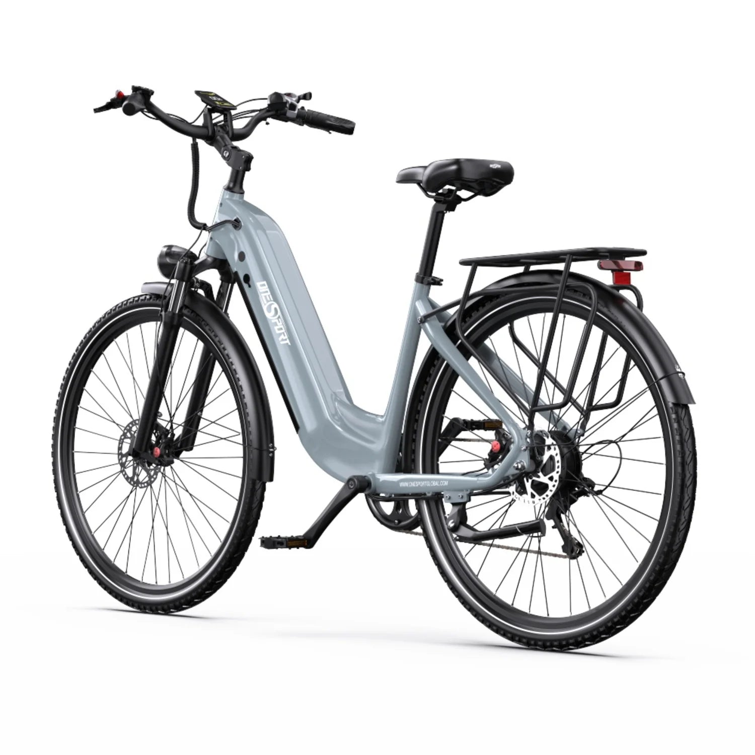 Vélo Électrique ONESPORT OT05 PRO - Moteur 250W Batterie 36V22.5AH Pneus De 28 Pouces Freins à Disque - Gris