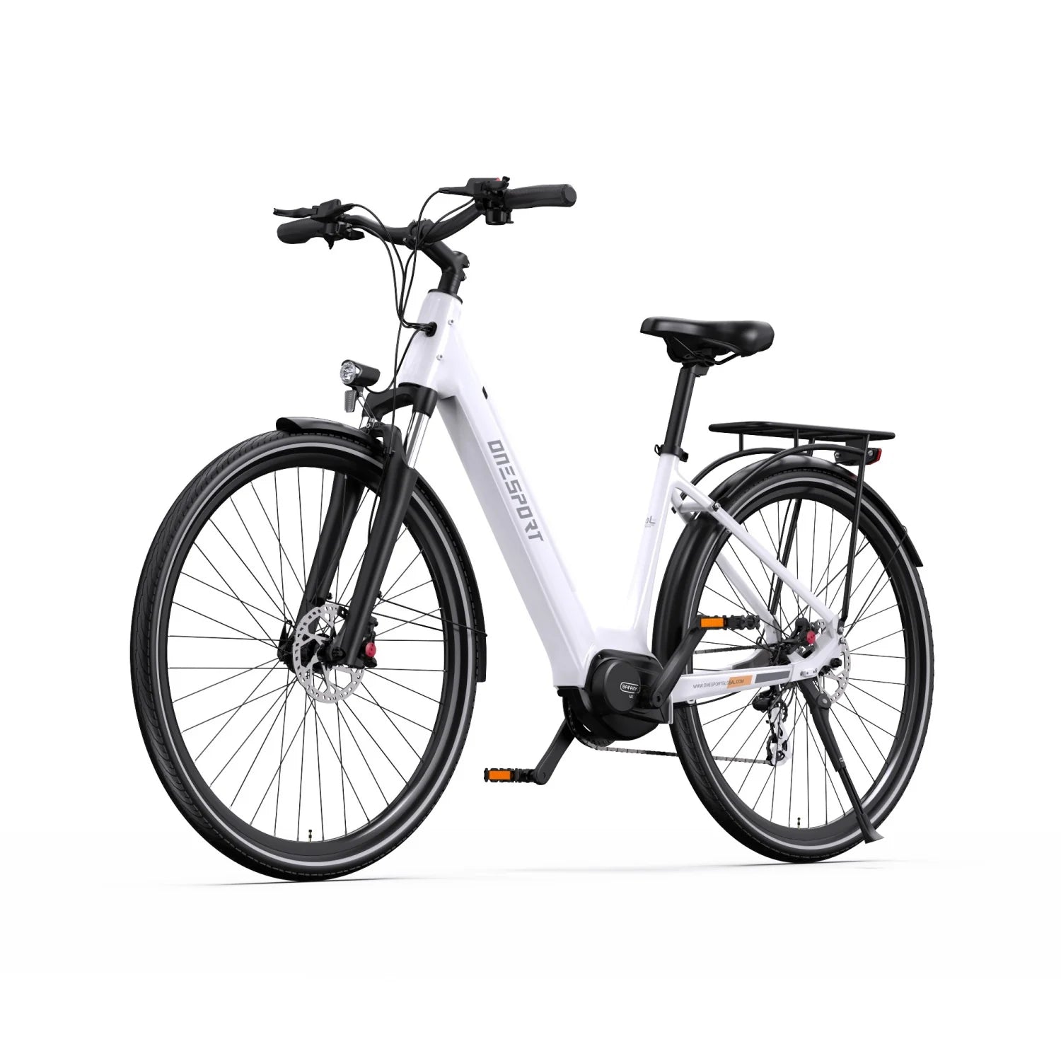 Onesport OT07 Vélo Électrique - Moteur 250W Batterie 36V4AH Pneus  27.5 Pouces Pneu Freins à Disque Hydrauliques - Blanc