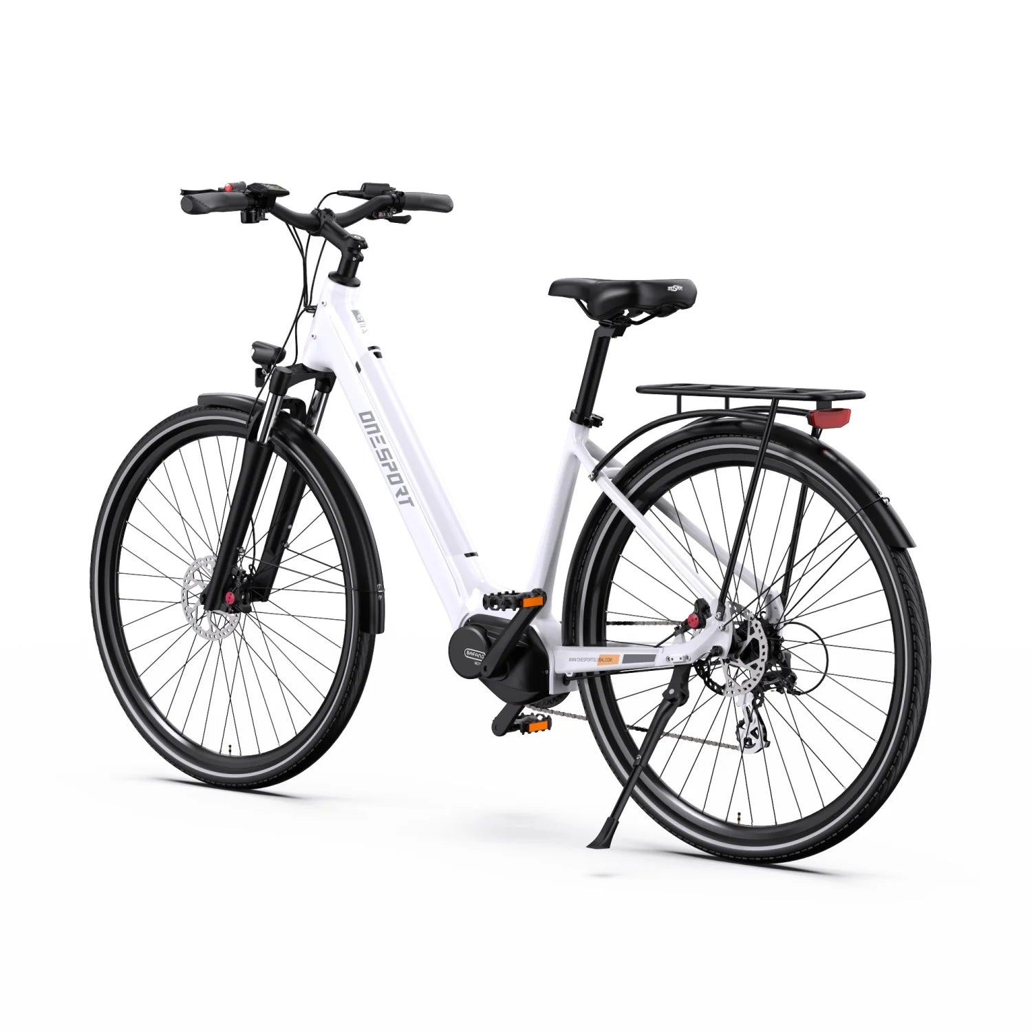 Onesport OT07 Vélo Électrique - Moteur 250W Batterie 36V4AH Pneus  27.5 Pouces Pneu Freins à Disque Hydrauliques - Blanc