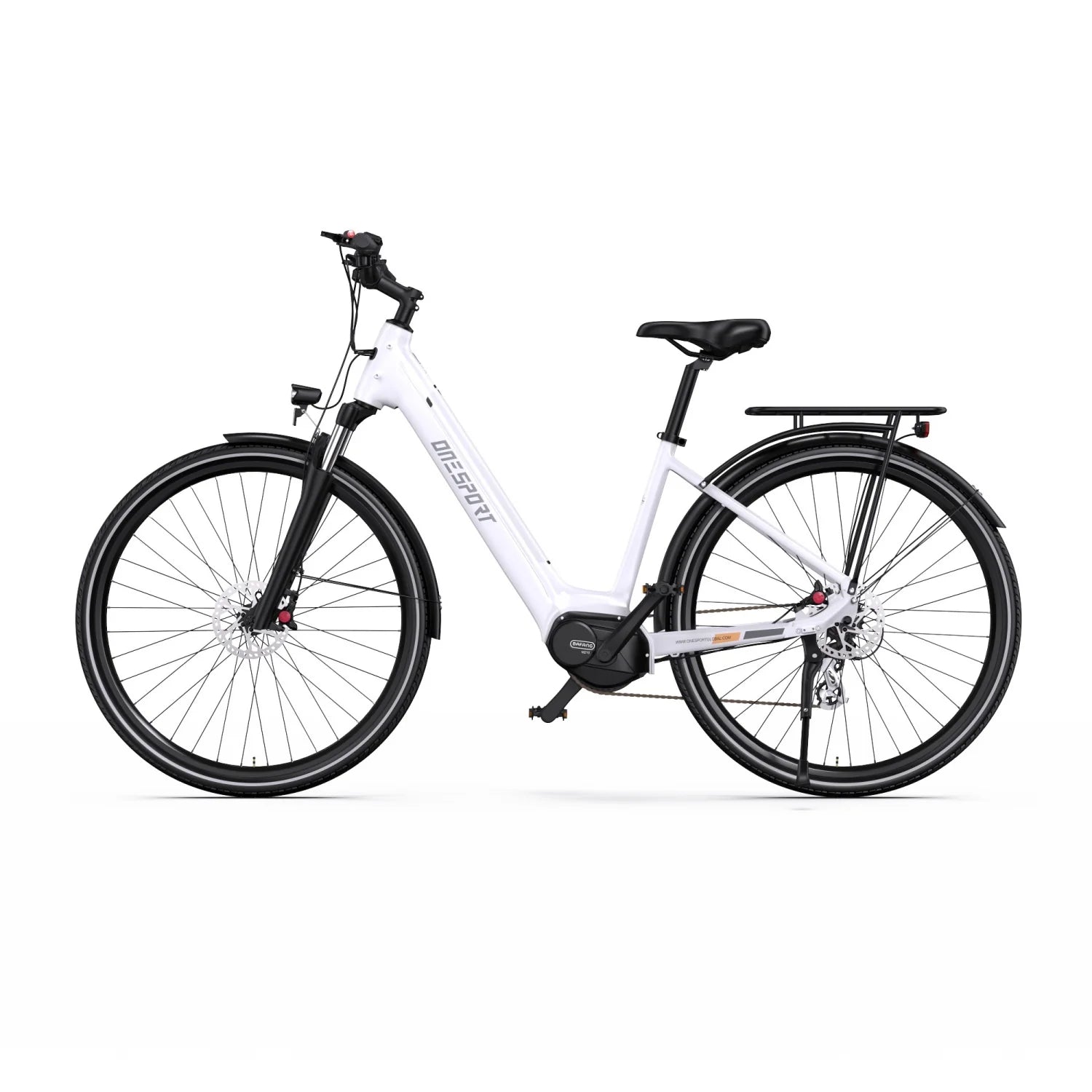 Onesport OT07 Vélo Électrique - Moteur 250W Batterie 36V4AH Pneus  27.5 Pouces Pneu Freins à Disque Hydrauliques - Blanc
