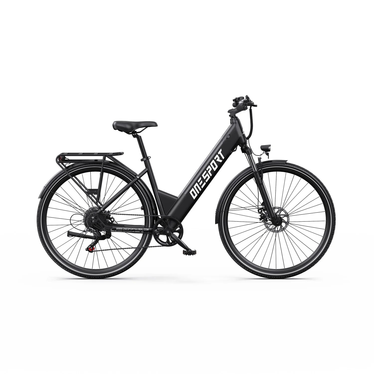 ONESPORT OT12  Vélo Électrique - Moteur 250W Batterie 36V13Ah Frein à Câble Roues 27,5po - Gris