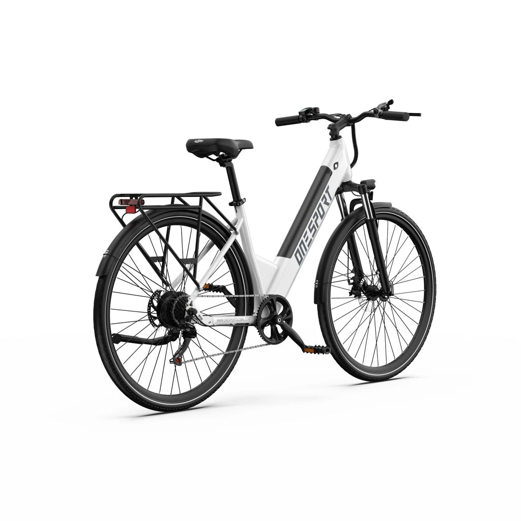 ONESPORT OT12  Vélo Électrique - Moteur 250W Batterie 36V13Ah Frein à Câble Roues 27,5po - Blanc