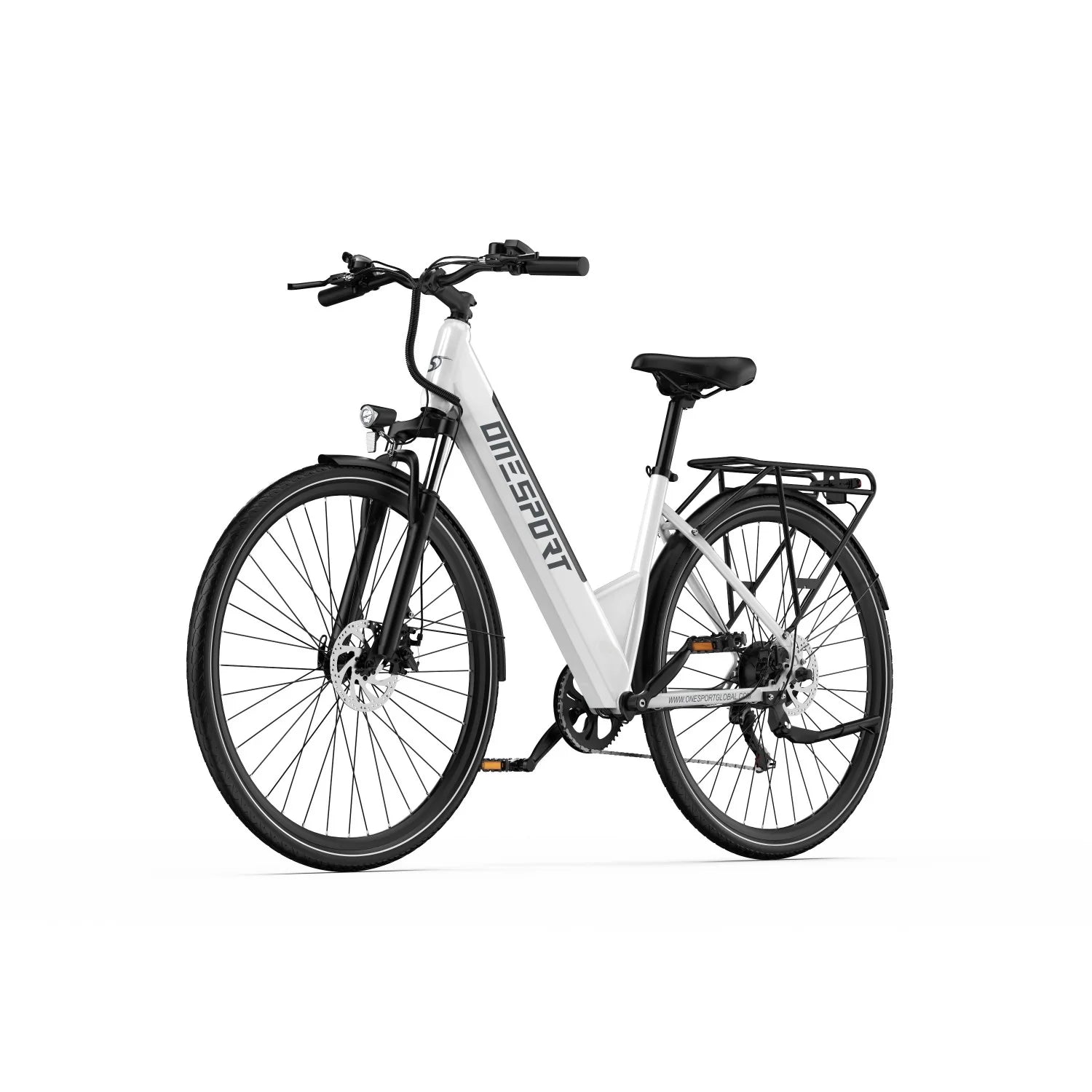 ONESPORT OT12  Vélo Électrique - Moteur 250W Batterie 36V13Ah Frein à Câble Roues 27,5po - Blanc
