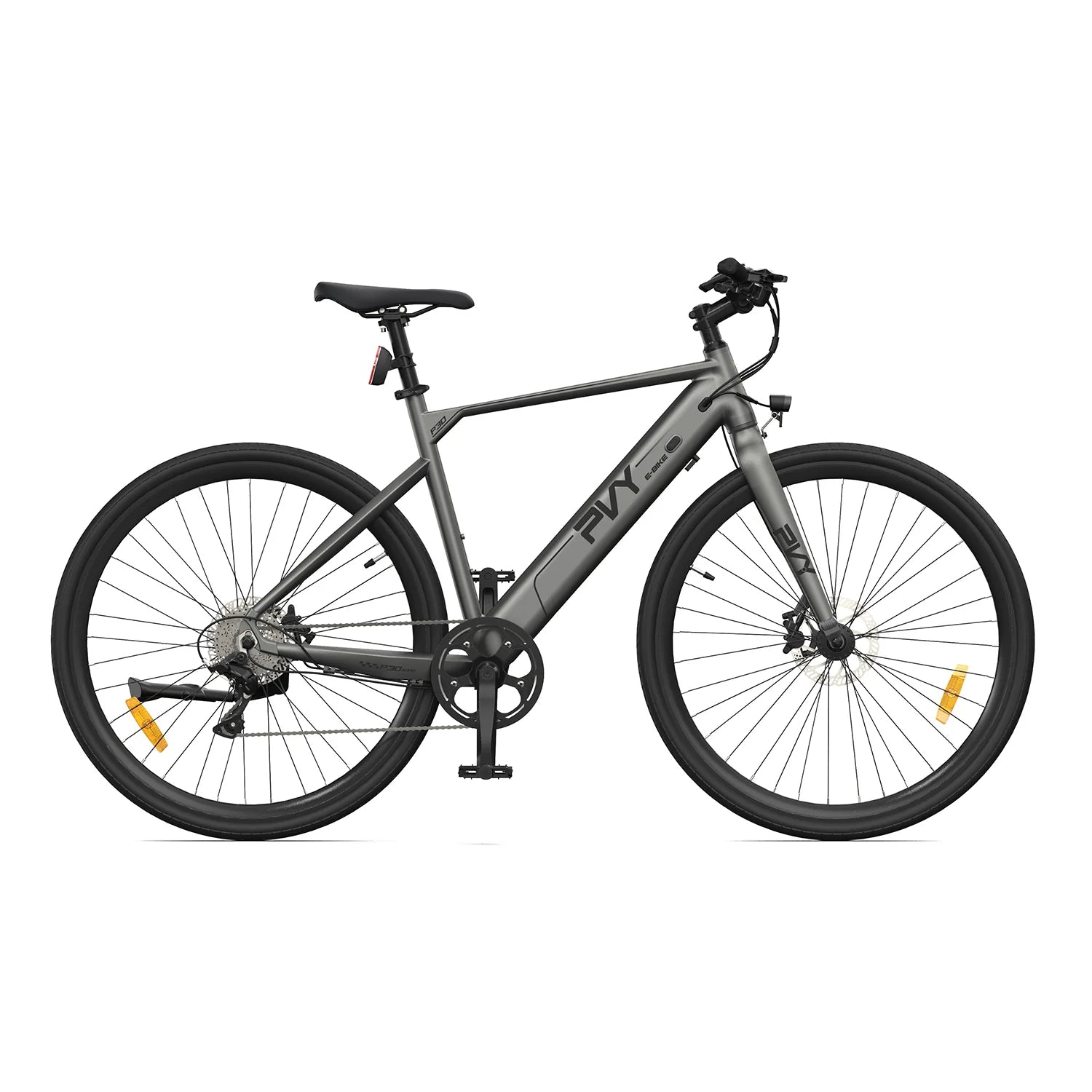 PVY P30 Vélo Électrique - Moteur 250W Batterie 36V13.5AH Freins Hydrauliques Roues 27.5" - Gris
