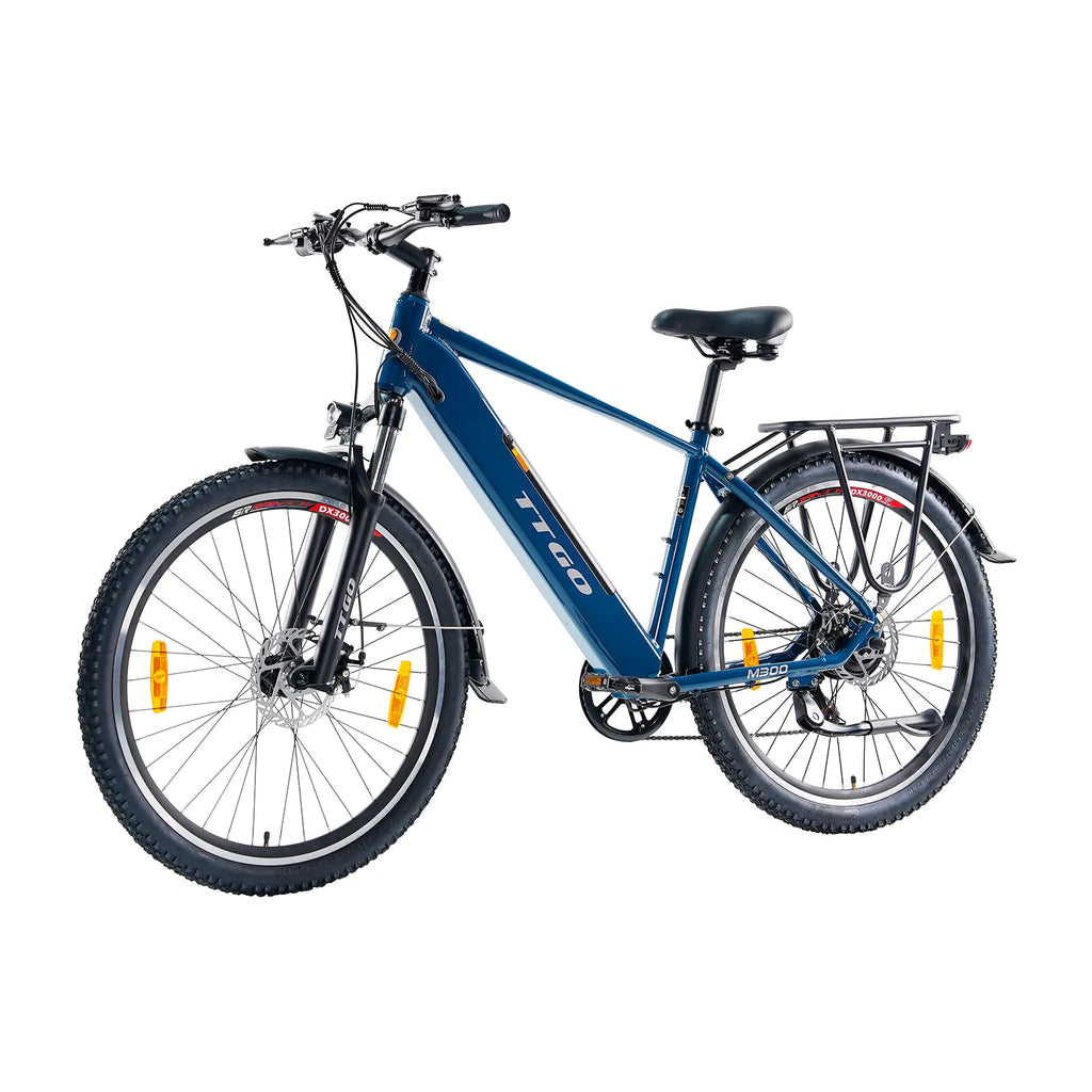 TTGO M300 Vélo électrique – Moteur 250W Batterie 36V20AH Pneus de 27.5 Pouces Disque – Bleu