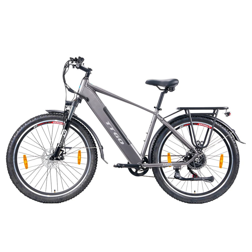 TTGO M310 Vélo électrique – Moteur 500W Batterie 48V15AH Pneus de 27.5 Pouces Disque – Gris