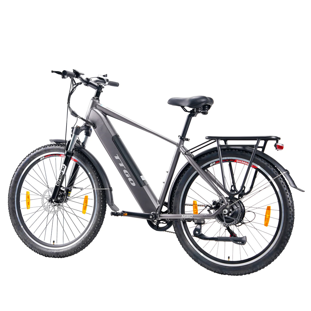 TTGO M310 Vélo électrique – Moteur 500W Batterie 48V15AH Pneus de 27.5 Pouces Disque – Gris