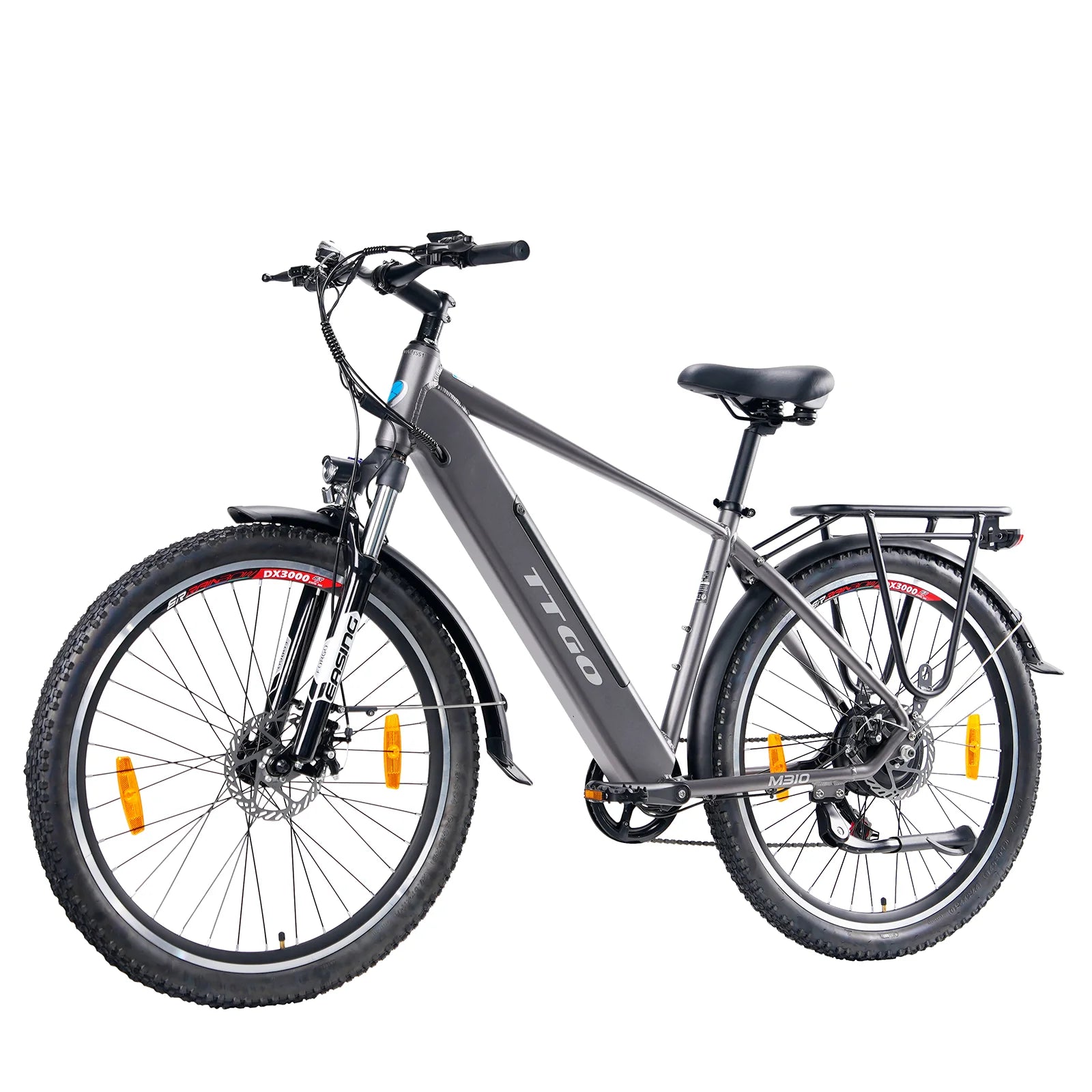 TTGO M310 Vélo électrique – Moteur 500W Batterie 48V15AH Pneus de 27.5 Pouces Disque – Gris