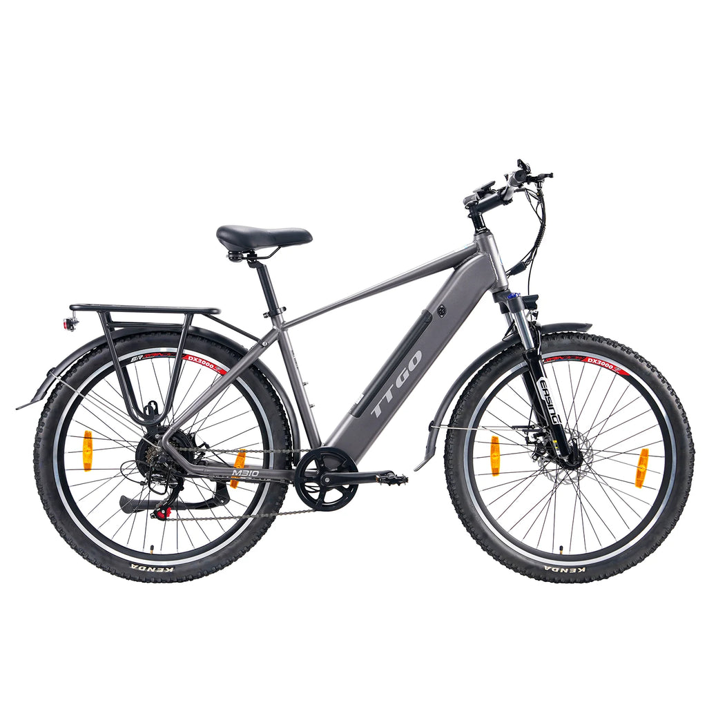 TTGO M310 Vélo électrique – Moteur 500W Batterie 48V15AH Pneus de 27.5 Pouces Disque – Gris