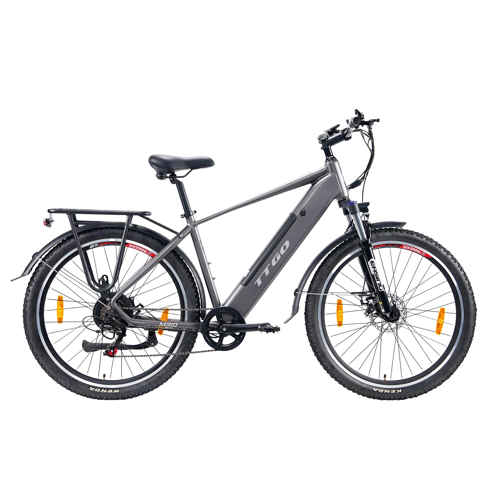 TTGO M310 Vélo électrique – Moteur 500W Batterie 48V15AH Pneus de 27.5 Pouces Disque – Gris