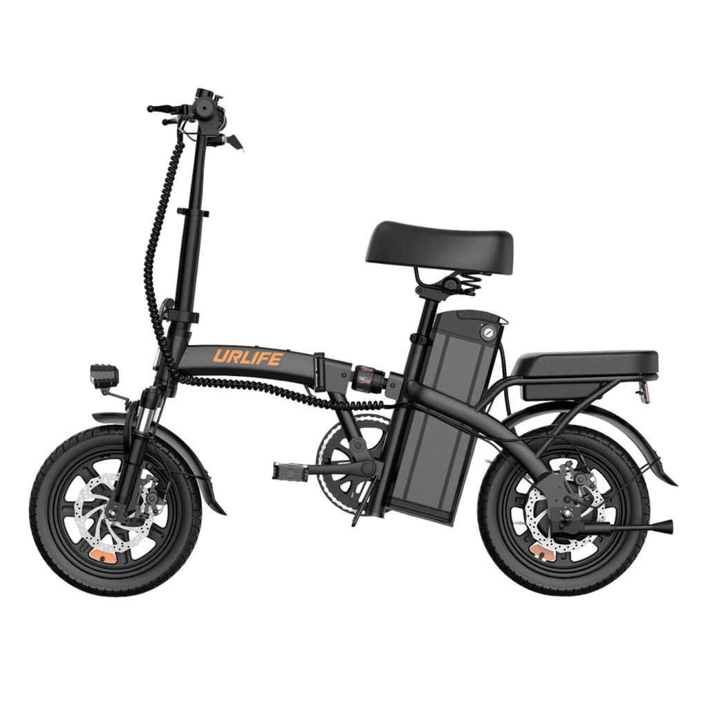 Vélo électrique URLIFE F1L - Moteur 250W Batterie 48V 7.5Ah Pneus De 14 Pouces  Freins à Disque - Noir