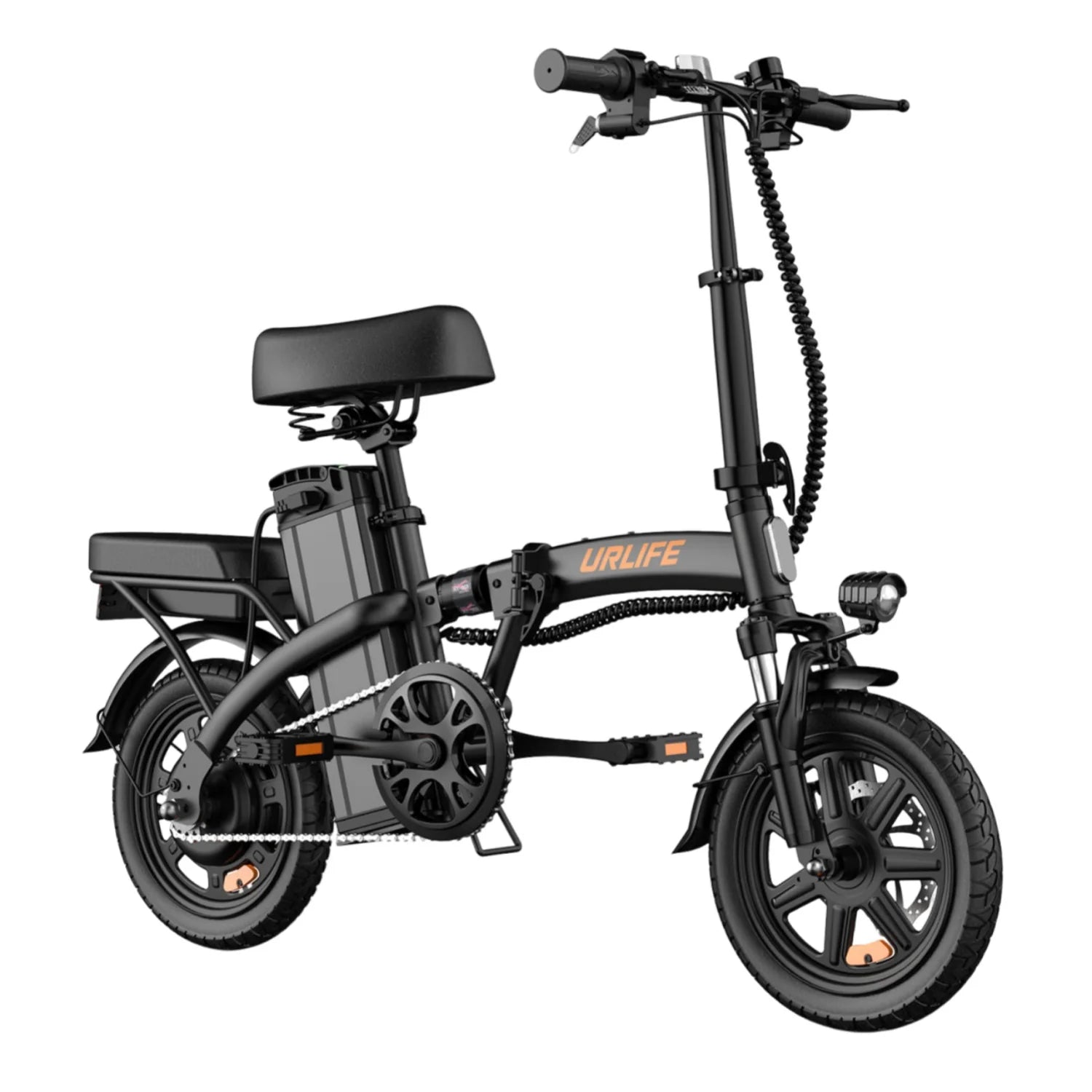 Vélo électrique URLIFE F1L - Moteur 250W Batterie 48V 7.5Ah Pneus De 14 Pouces  Freins à Disque - Noir
