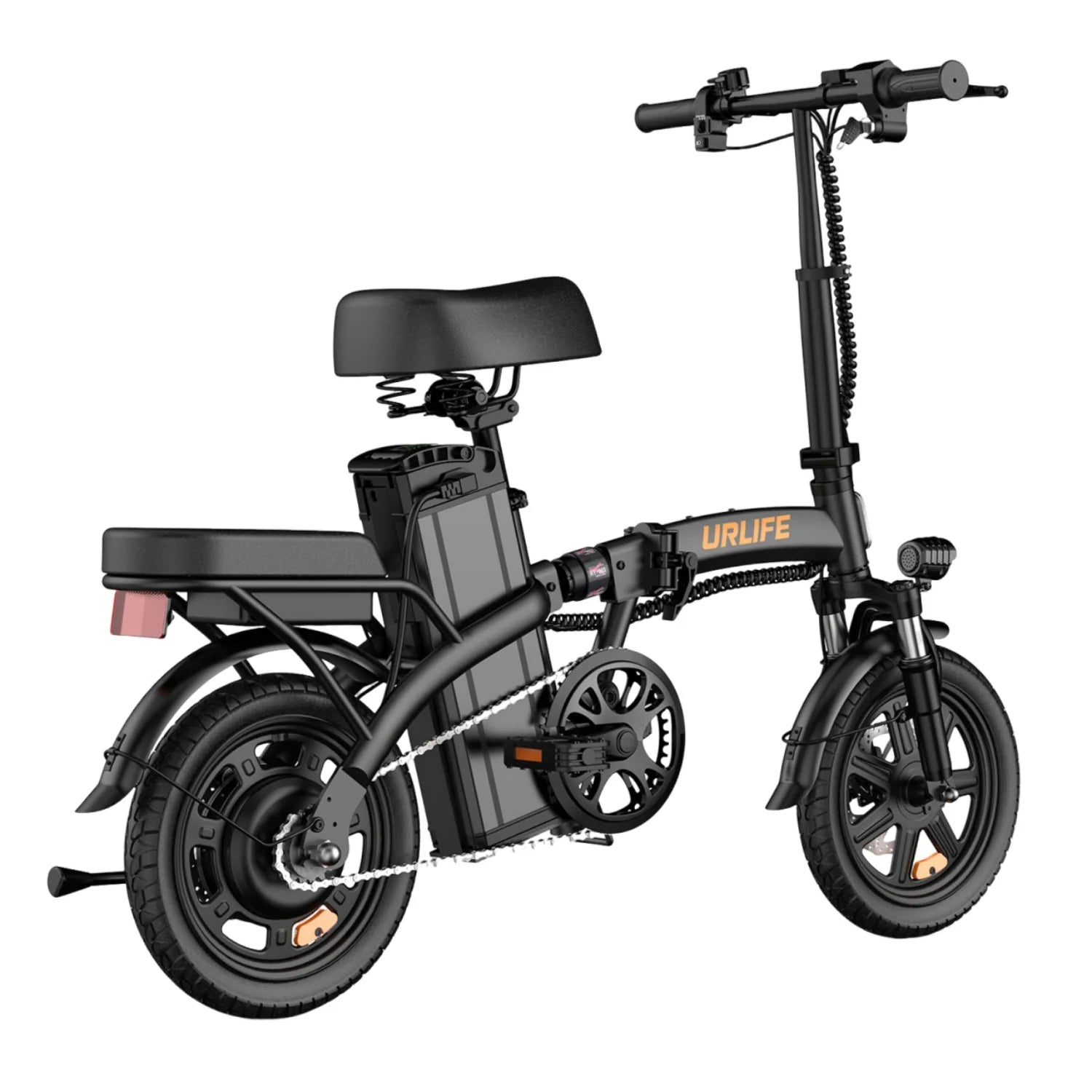 Vélo électrique URLIFE F1L - Moteur 250W Batterie 48V 7.5Ah Pneus De 14 Pouces  Freins à Disque - Noir