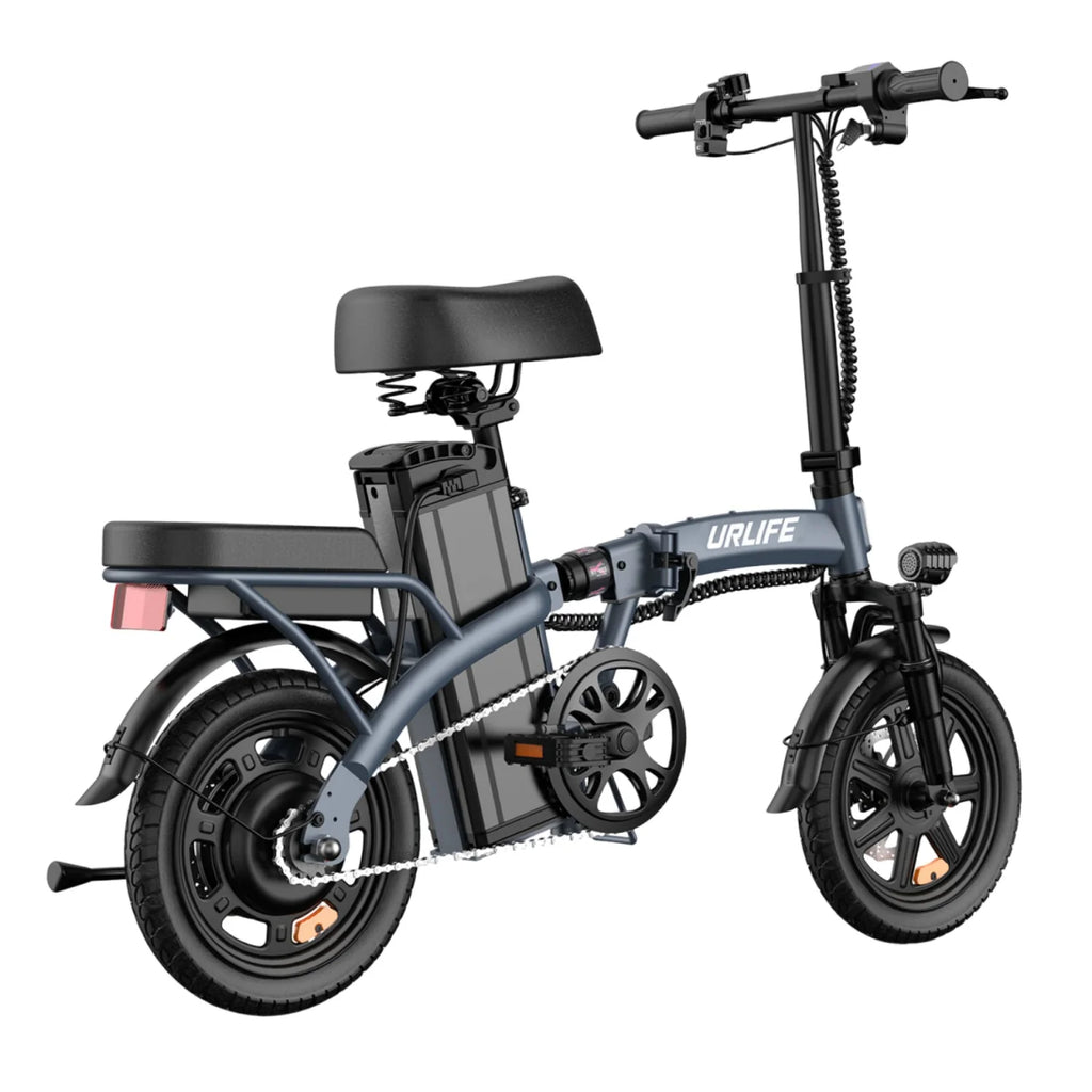 Vélo électrique URLIFE F1L - Moteur 250W Batterie 48V 7.5Ah Pneus De 14 Pouces  Freins à Disque - Gris