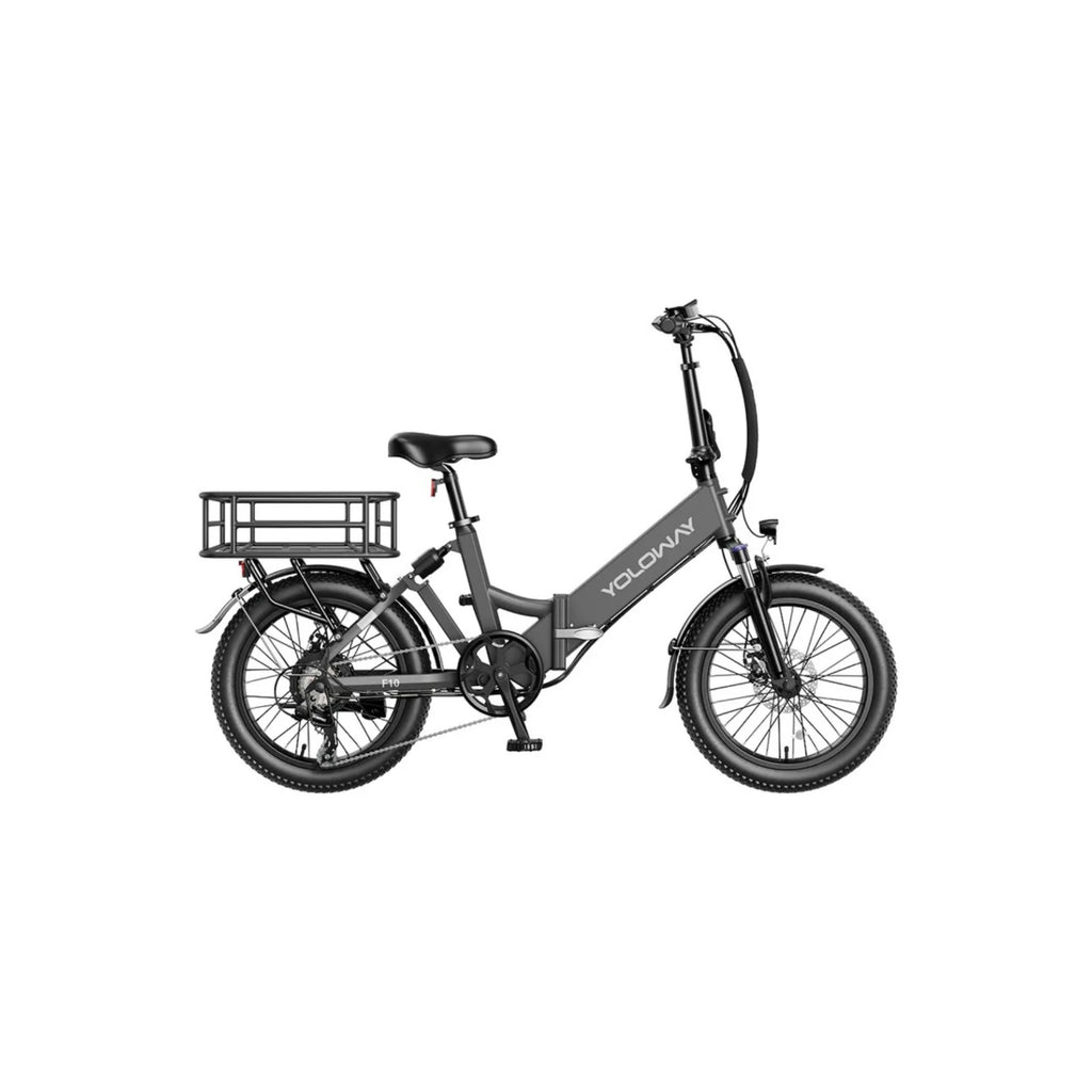 Vélo électrique Pliant Yoloway F10 - Moteur 250W Batteries 36V12.5Ah Pneus De 20*3.0 Pouces Freins à Disque Avant Et Arrière - Noir
