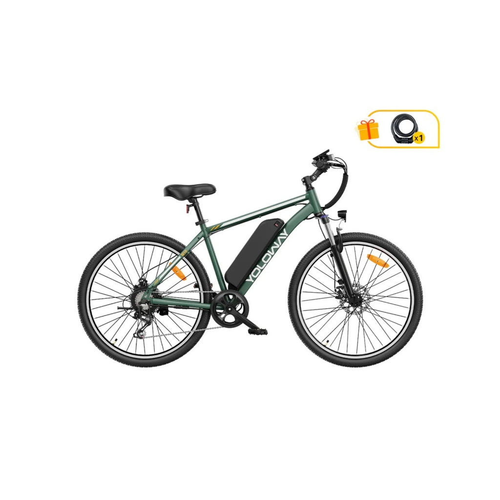 Vélo électrique Pliant Yoloway M10 - Moteur 250W Batteries 36V12.5Ah Pneus De 27.5*1.95 Pouces Freins à Disque Avant Et Arrière - Vert