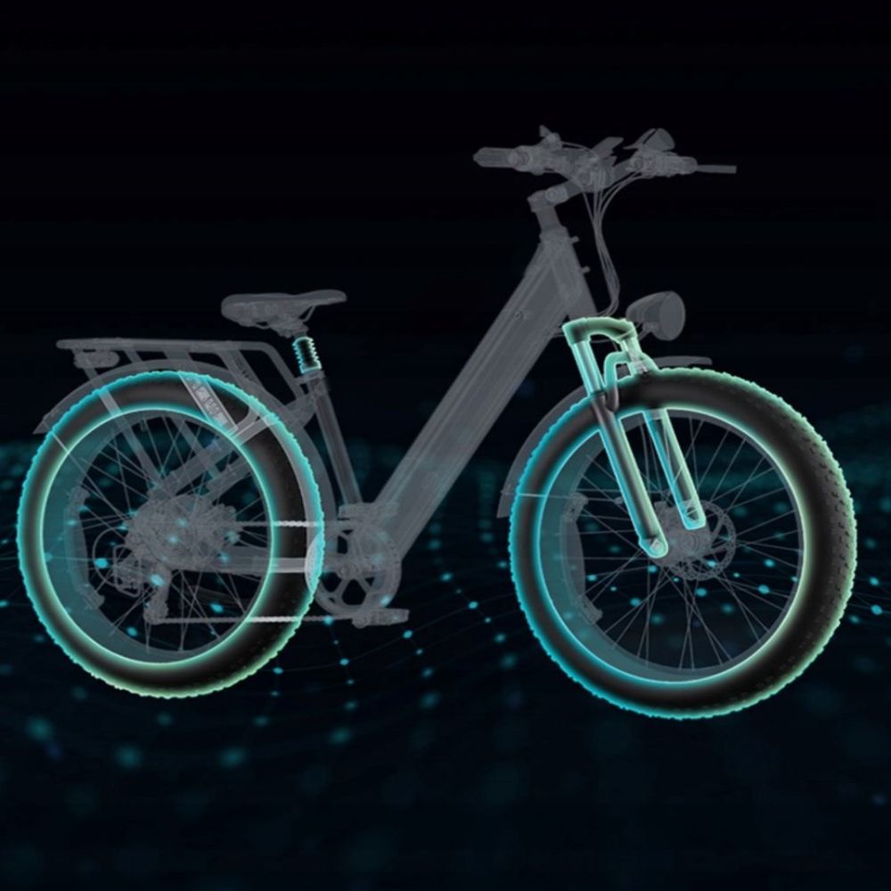 Vélo Électrique ENGWE E26 Step-thru - 250W 768WH Autonomie 140KM Freins à Disque - Gris