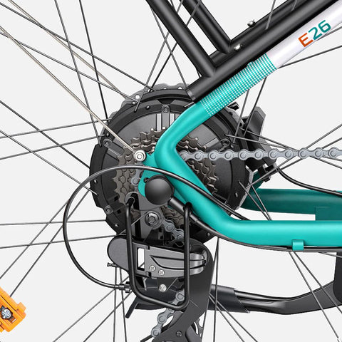 Vélo Électrique ENGWE E26 Step-thru - 250W 768WH Autonomie 140KM Freins à Disque - Bleu