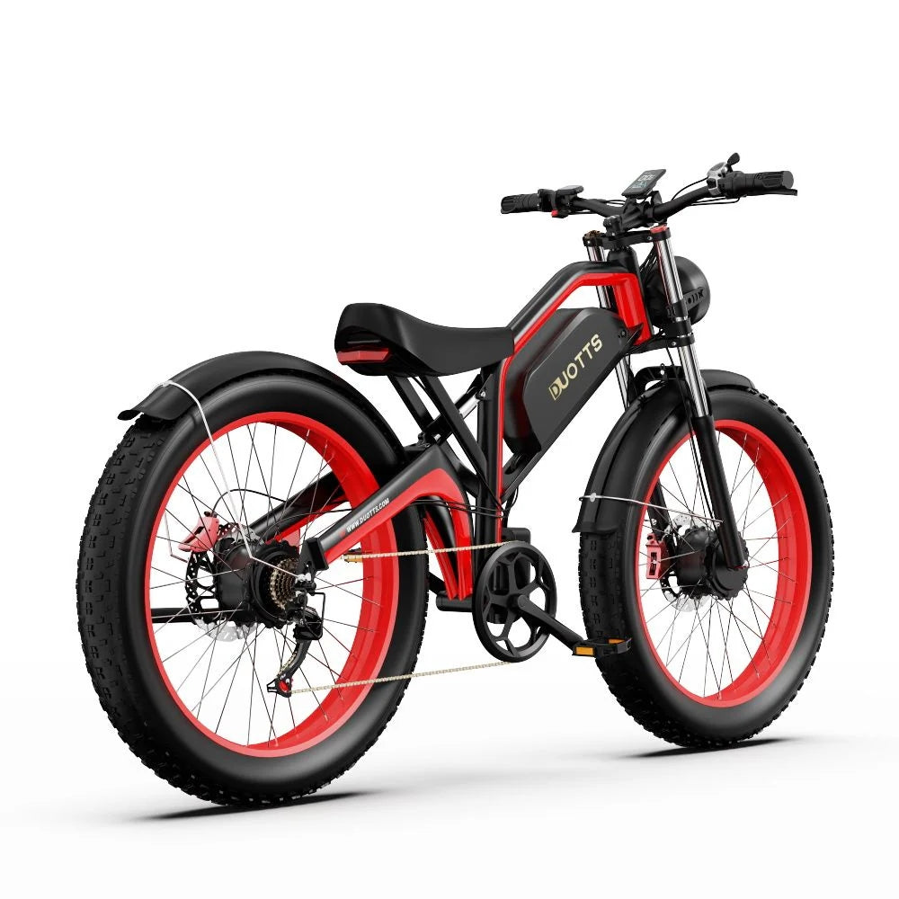 Vélo Électrique Duotts N26 - Moteur 750W*2 Batterie 48V20Ah Autonomie 60KM Freins à Disque - Noir Rouge