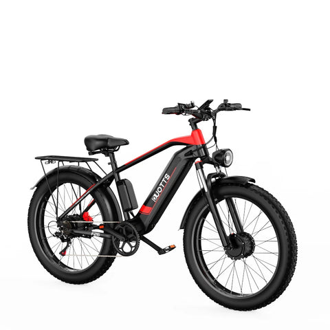 Vélo Électrique Duotts F26 - Moteur 750W*2 Batterie 840WH 50KM d'Autonomie - Noir rouge
