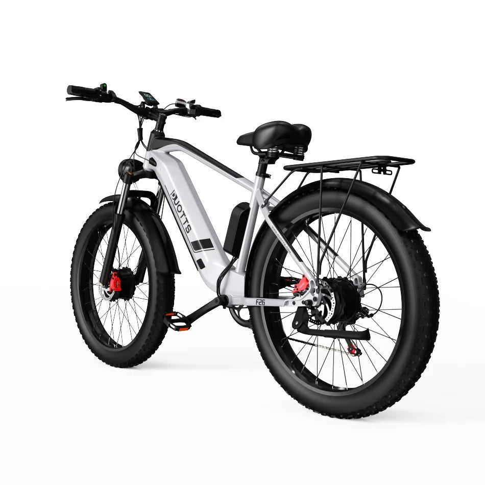 Duotts F26 Vélo Électrique - Moteurs 750W*2 Batterie 840WH 50KM Autonomie - Blanc argenté