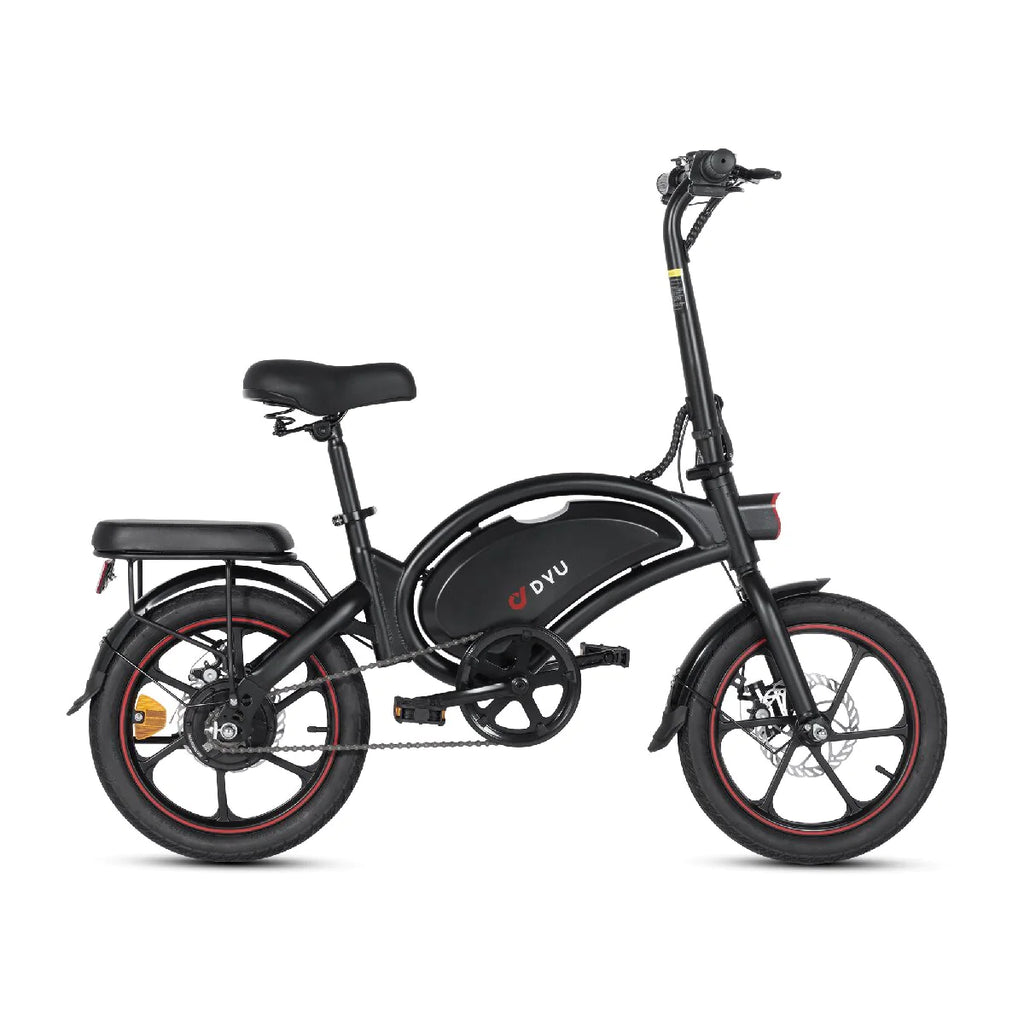 Vélo Électrique Pliant DYU D16 16 Pouces 25km/h - Moteur 250W Batterie 36V6Ah Freins à Disque - Noir