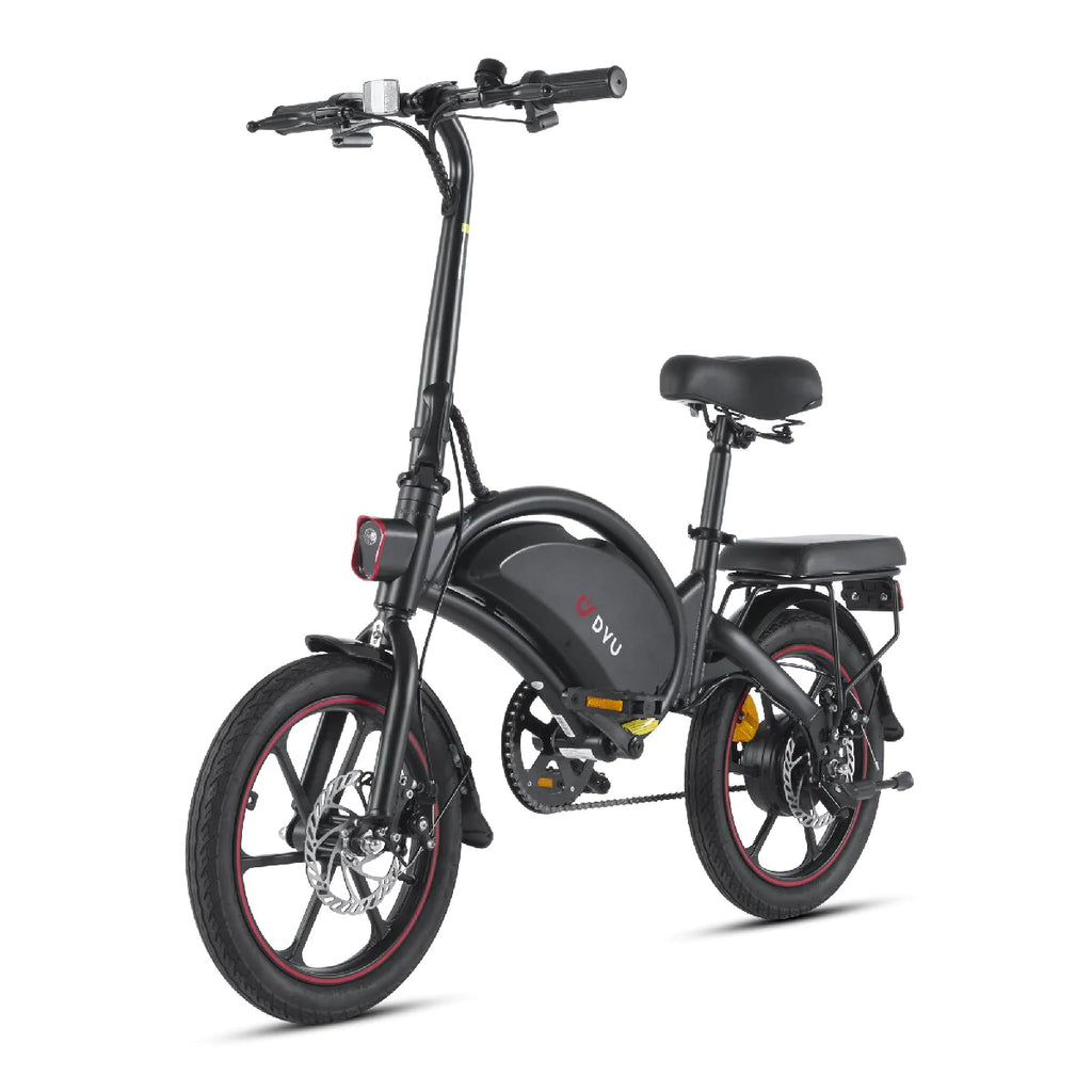 Vélo Électrique Pliant DYU D16 16 Pouces 25km/h - Moteur 250W Batterie 36V6Ah Freins à Disque - Noir