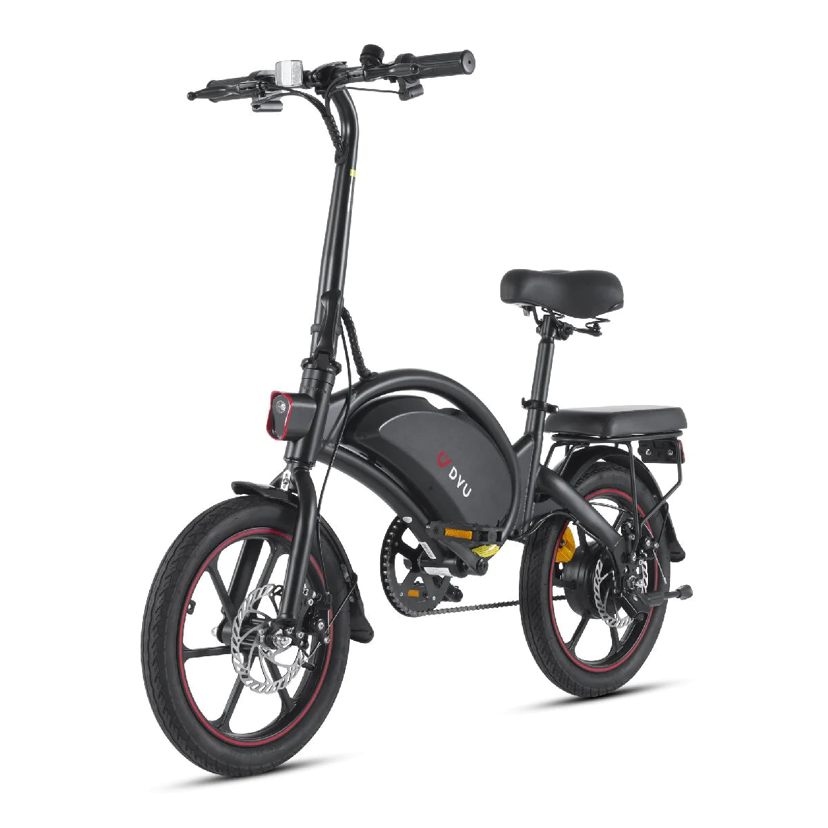 Vélo Électrique Pliant DYU D16 16 Pouces 25km/h - Moteur 250W Batterie 36V6Ah Freins à Disque - Noir