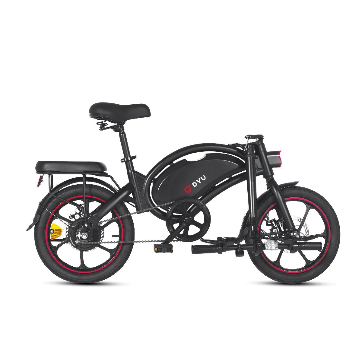 Vélo Électrique Pliant DYU D16 16 Pouces 25km/h - Moteur 250W Batterie 36V6Ah Freins à Disque - Noir