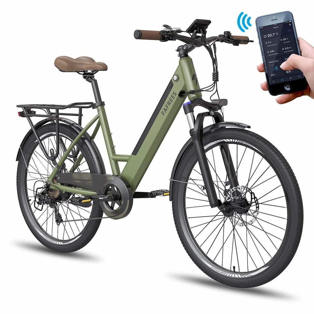 Vélo Électrique FAFREES F26 Pro | 250W 360WH 40KM Autonomie | Freins à Disque | Vert