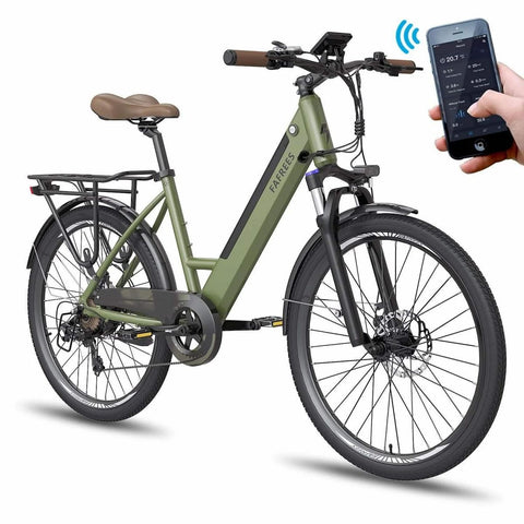 Vélo Électrique FAFREES F26 Pro | 250W 360WH 40KM Autonomie | Freins à Disque | Vert