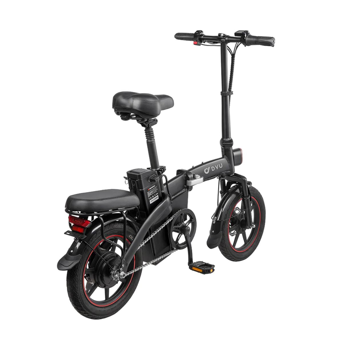 Vélo Électrique Pliant DYU A5 14 Pouces 25km/h - Moteur 350W Batterie 48V7.5Ah Freins à Disque - Noir