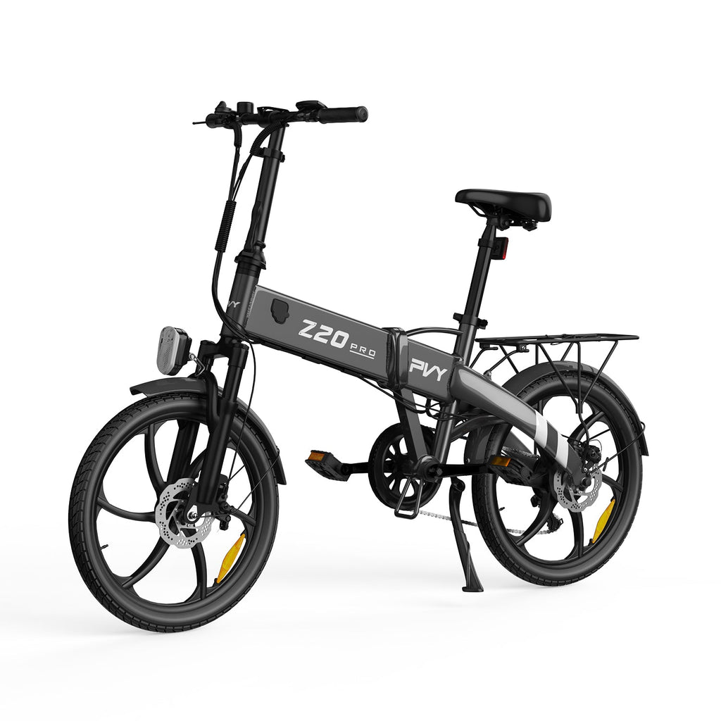 Vélo Électrique PVY Z20 Pro - Moteur 250W Batterie 36V10.4AH Freins à Disque Mécaniques Autonomie 80KM - Gris