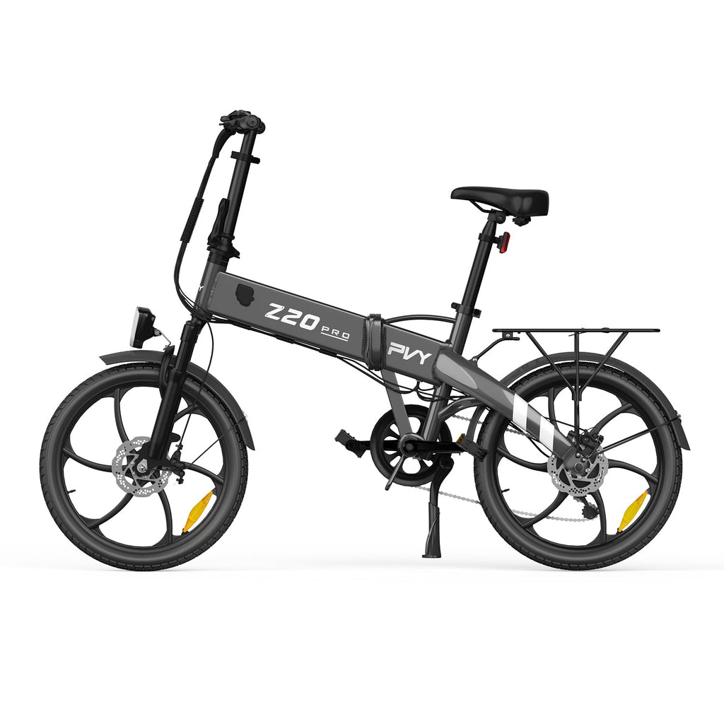 Vélo Électrique PVY Z20 Pro - Moteur 250W Batterie 36V10.4AH Freins à Disque Mécaniques Autonomie 80KM - Gris