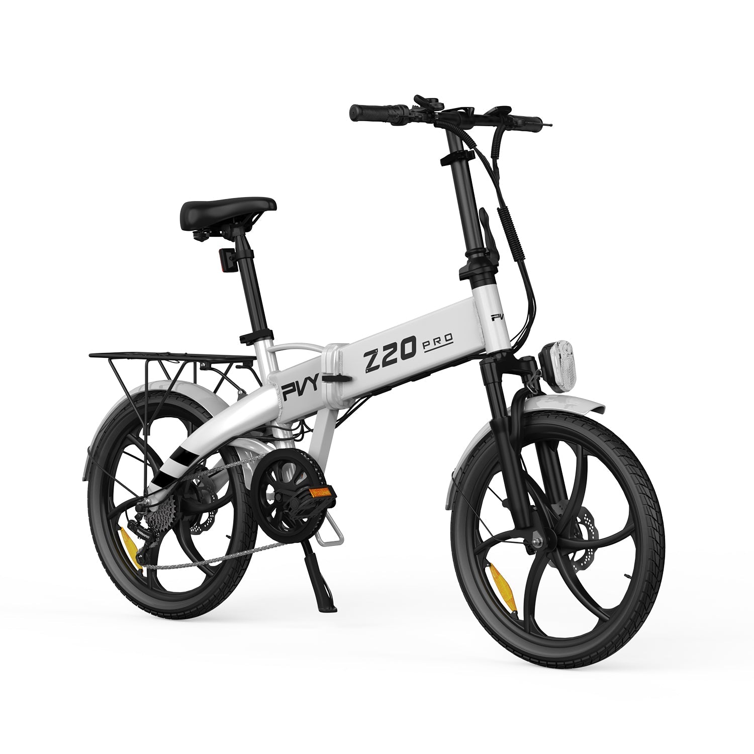 Vélo Électrique PVY Z20 Pro - Moteur 250W Batterie 36V10.4AH Autonomie 80KM Freins à Disque Mécaniques - Blanc