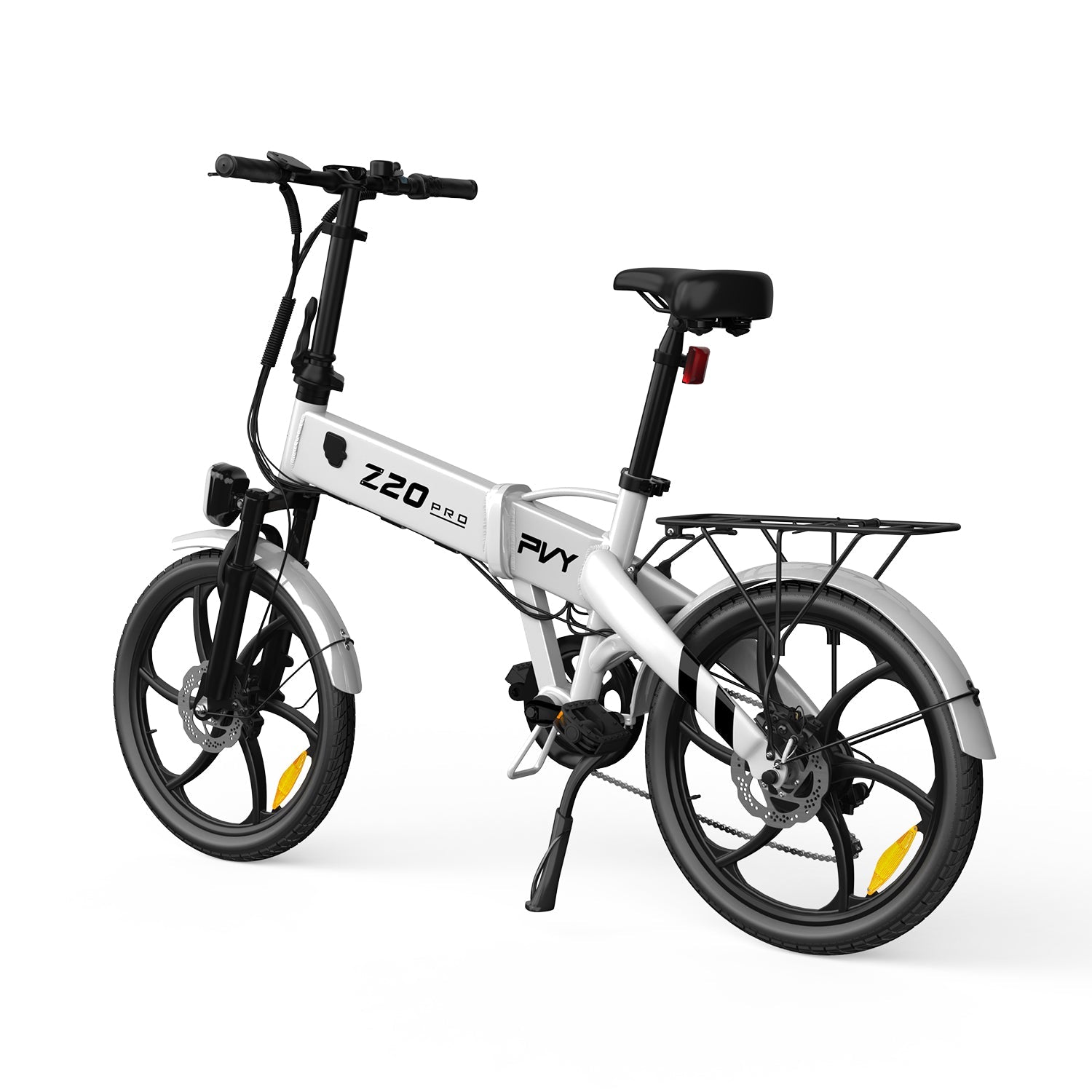 Vélo Électrique PVY Z20 Pro - Moteur 250W Batterie 36V10.4AH Autonomie 80KM Freins à Disque Mécaniques - Blanc