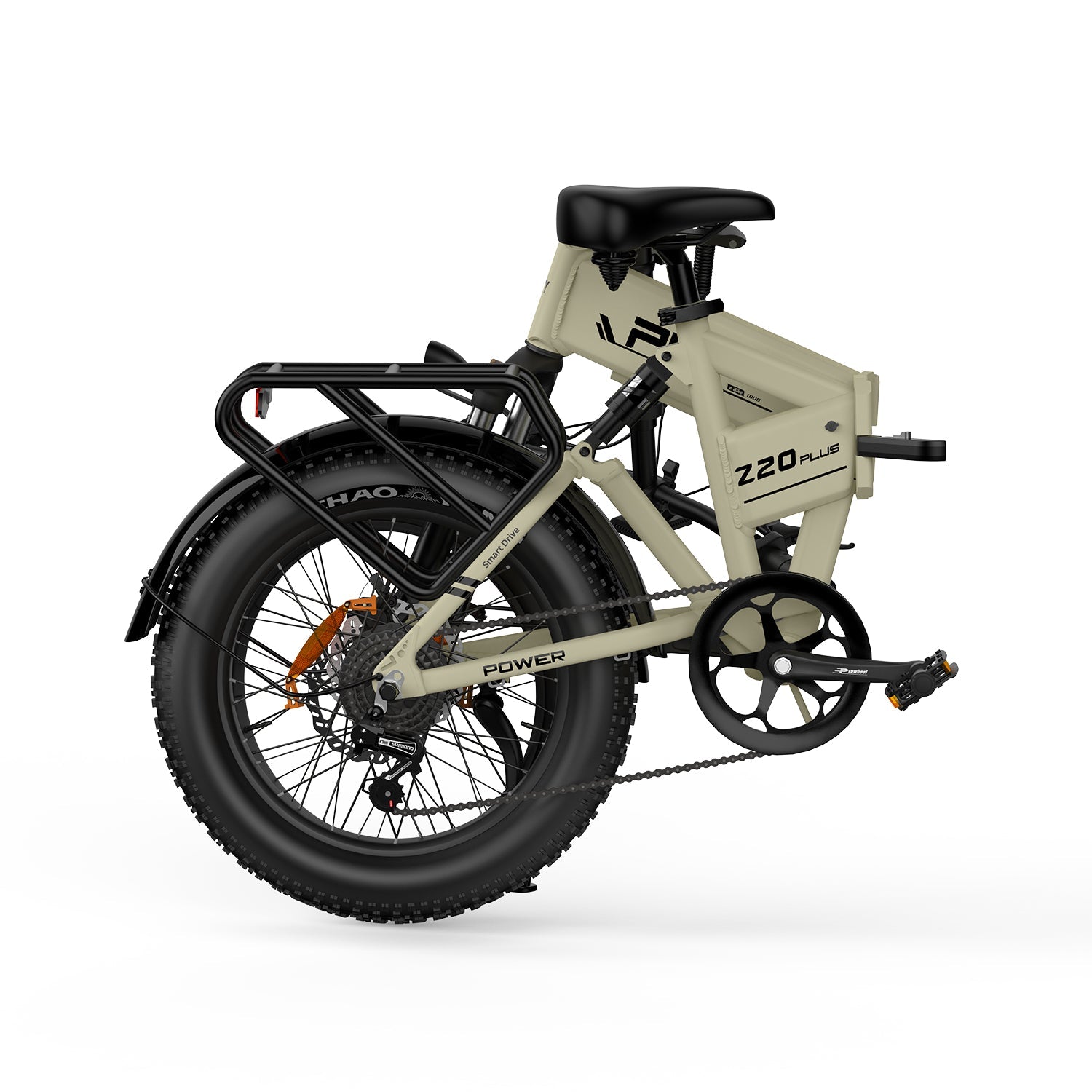 Vélo Électrique PVY Z20 Plus 500 - Moteur 250W Batterie 48V14.5AH Autonomie 100KM Freins à Disque Mécaniques - Beige