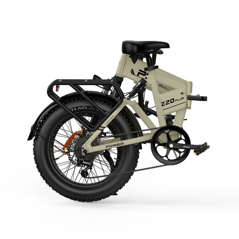 Vélo Électrique PVY Z20 Plus 500 - Moteur 250W Batterie 48V14.5AH Autonomie 100KM Freins à Disque Mécaniques - Beige