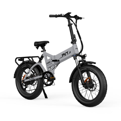 Vélo Électrique PVY Z20 Plus 500 - Moteur 250W Batterie 48V14.5AH Autonomie 100KM Freins à Disque Mécaniques - Gris