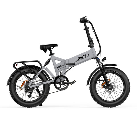 Vélo Électrique PVY Z20 Plus 1000 - Moteur 250W Batterie 48V16.5AH Freins à Disque Hydrauliques Autonomie 120KM - Gris