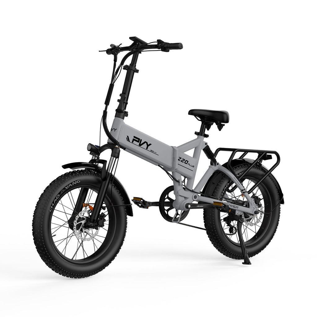 Vélo Électrique PVY Z20 Plus 1000 - Moteur 250W Batterie 48V16.5AH Freins à Disque Hydrauliques Autonomie 120KM - Gris