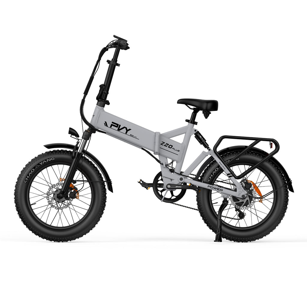 Vélo Électrique PVY Z20 Plus 1000 - Moteur 250W Batterie 48V16.5AH Freins à Disque Hydrauliques Autonomie 120KM - Gris