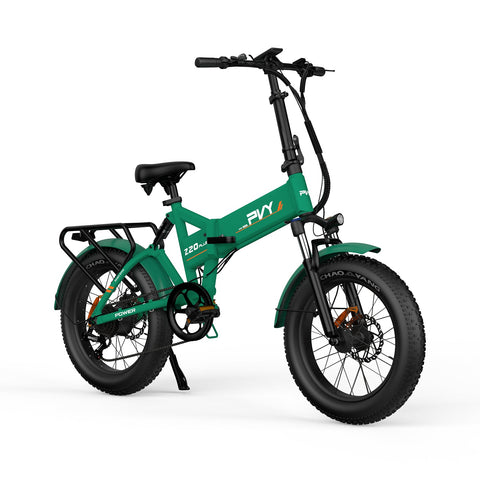 Vélo Électrique PVY Z20 Plus 1000 - Moteur 250W Batterie 48V16.5AH Freins à Disque Hydrauliques Autonomie 120KM - Vert